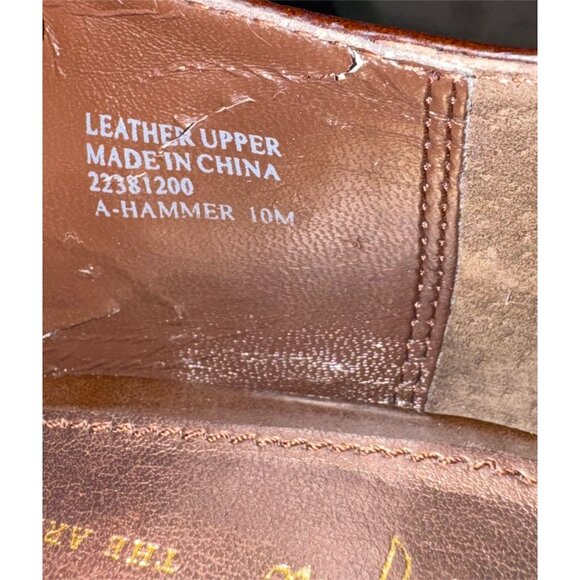 Franco Sarto Artist's Collection A-Hammer Brown Patent Leather Oxford Heels 10M - Picture 6 of 12